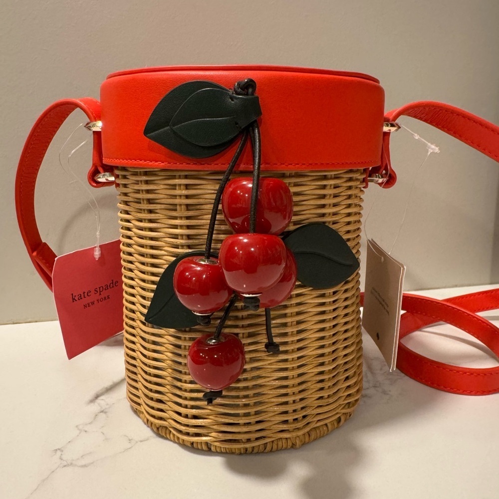 Kate Spade New York Picnic Wicker Cherry Crossbody - Picture 5 of 16